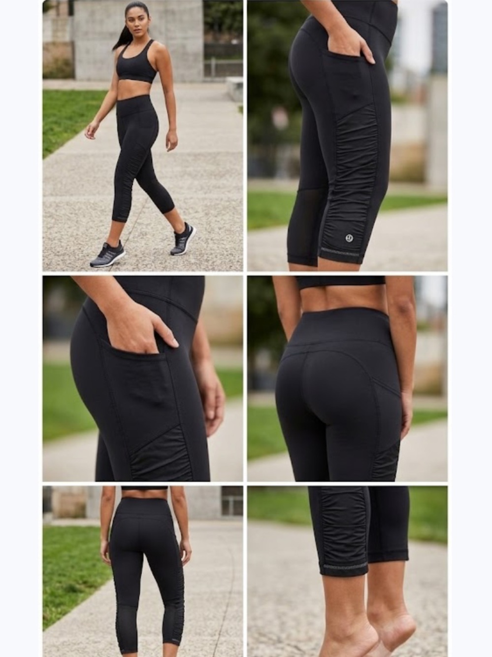 Lululemon Cropped Leggings in Black